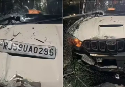 High speed Scorpio accident in Jaipur