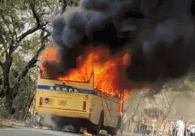 Hisar Adampur School Bus Fire News
