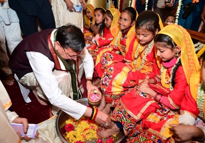 Chief Minister Dhami Performed Worship of 1,100 Girls