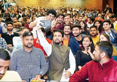 Avoid drugs yourself, save friends too, Union Minister Anurag Singh Thakur said at HPU's Hamir Sangam Festival