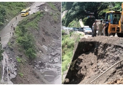 Traveling on the Chamba-Bharmour National Highway is not free from danger due to Heavy Rains, there is a Danger of Stones falling on vehicles from the mountains.