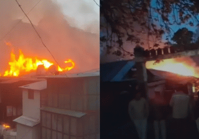 Massive fire in Kasauli Heritage Market
