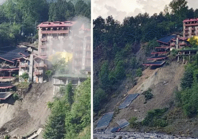 Buildings and Schools at Risk Due to Landslide