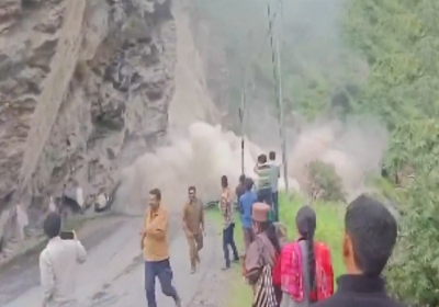 Landslide in Kinnaur Himachal Pradesh