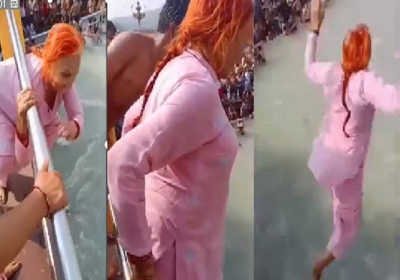 Old Lady Haridwar Video Viral