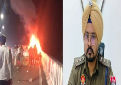 Punjab Police Ludhiana ACP Death Road Accident Fortuner Car Fire