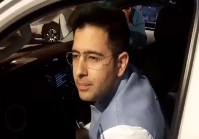 Raghav Chadha Reach at Delhi CM House Arvind Kejriwal News Update