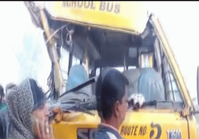 School Bus and Truck Collide in Haryana