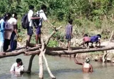 Bharmour Schoolchildren Risk Lives Daily as Bridge Over Nullah Remains Incomplete