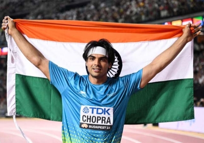 Neeraj Chopra Wiins Gold Medal in World Athletics Championships 