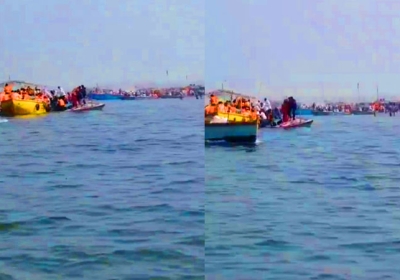 Varanasi Ganga Boat Overturned With Many Devotees Viral Video