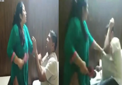 Wife Beats Husband Video Viral