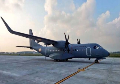 First Transport Aircraft of the IAF Lands at Vadodara Air Force Station