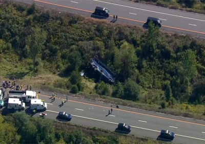 School bus headed to band camp event crashes in New York 2 died and many injured 