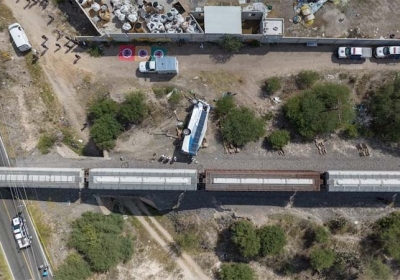 Train crashes into bus at crossing in Mexico killing 7 and injuring 17