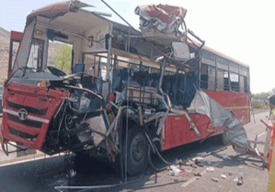5 killed, 41 injured in bus-truck collision on highway