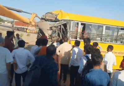 Barmer Road Accident: Truck Collides with School Bus