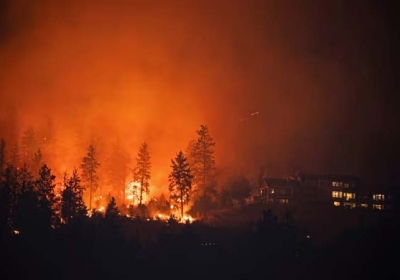 Forest fire uncontrollable in British Columbia 