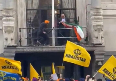 Khalistani supporters attack Indian High Commission in London