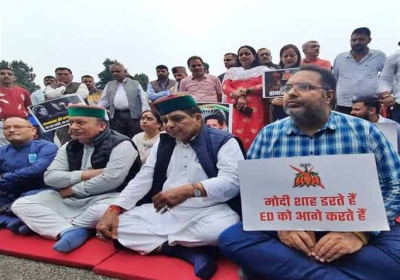 Congress protested against ED's questioning of Sonia Gandhi in Shimla