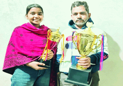 Student Sheetal secured first place in the state level competition