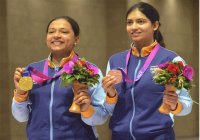 Sifat Kaur Samra won one gold and one silver medal in Asian Games