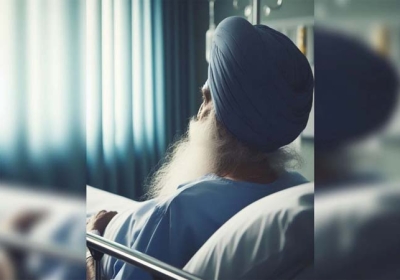 Nurses tied the beard of a Sikh patient with gloves and kept him hungry