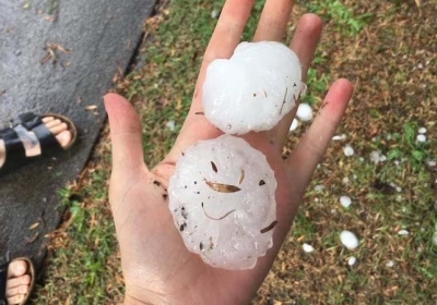 Tennis ball sized hail fell from the sky in Italy 