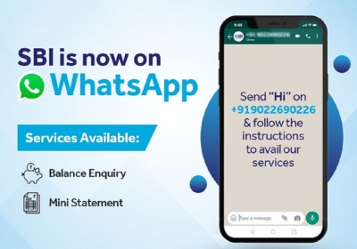 whatsapp sbi banking service