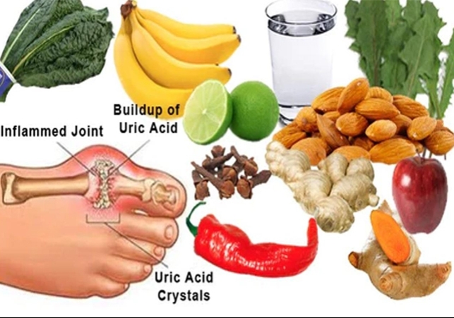 Control the uric acid problem then add 6 food in your diet.