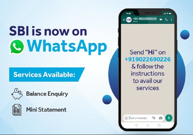 whatsapp sbi banking service